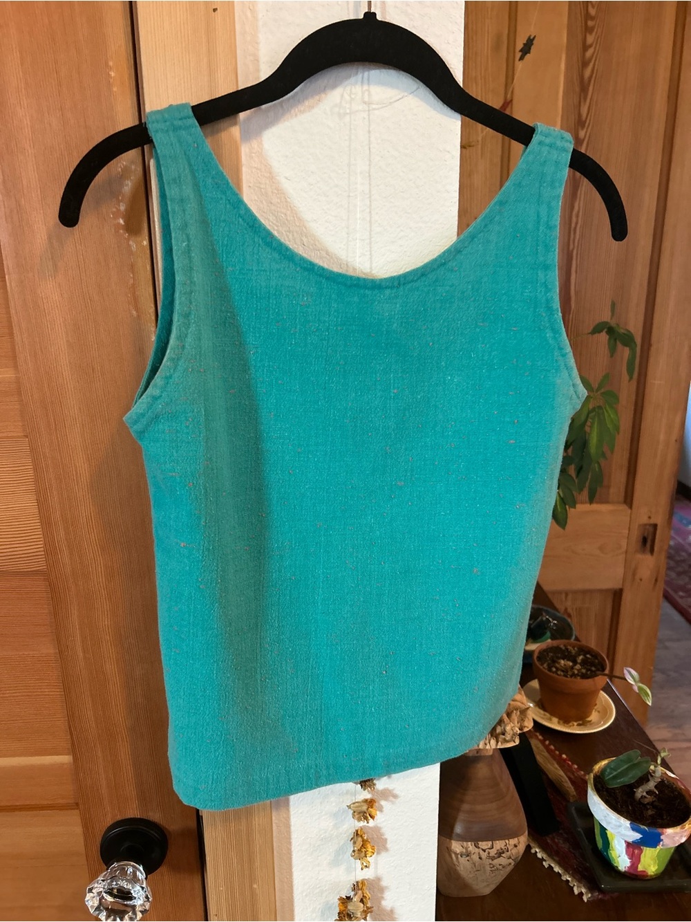 Turquoise Women's Tank Top - Handsewn Sleeveless